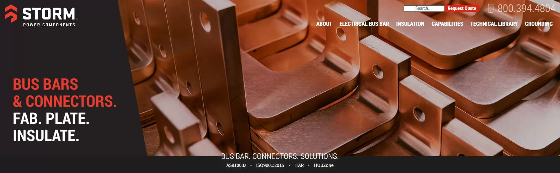 Storm Power Components Custom Copper Busbar Manufacturer and Supplier USA