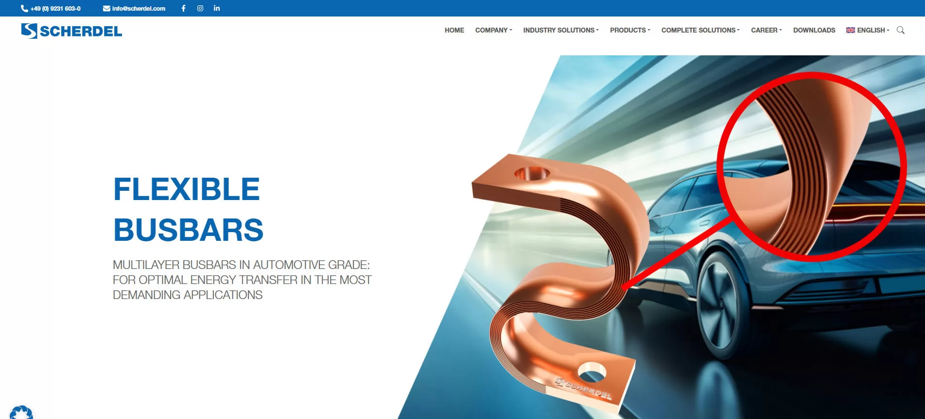 SCHERDEL flexible busbar manufacturer automotive EV