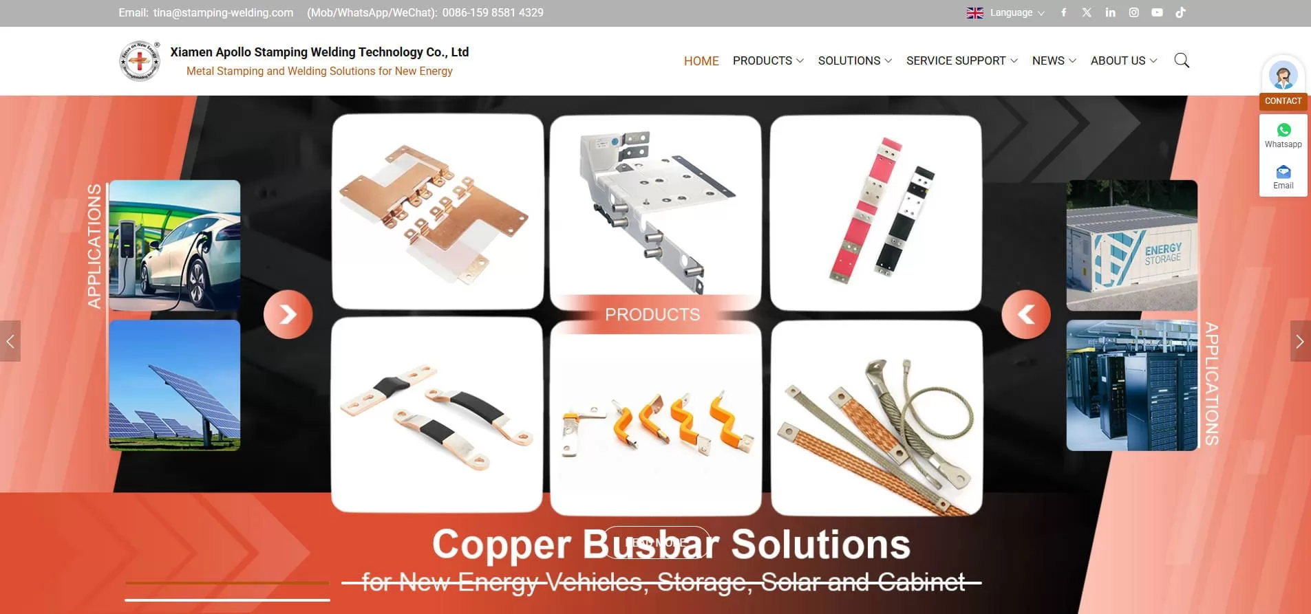 Xiamen Apollo Electronic Components - Copper Busbar Manufacturer China