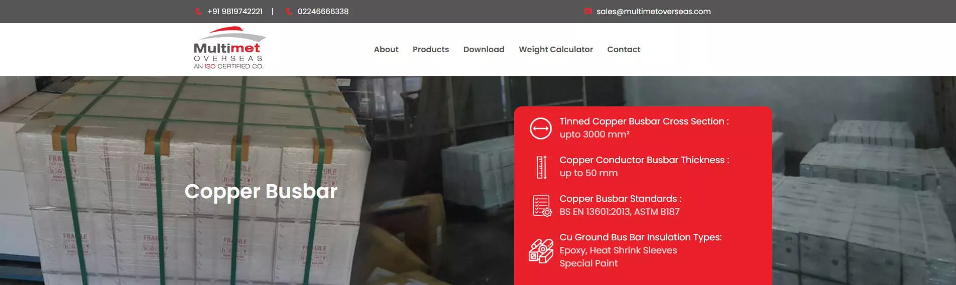 Copper Busbar Manufacturer and Supplier - Multimet Overseas