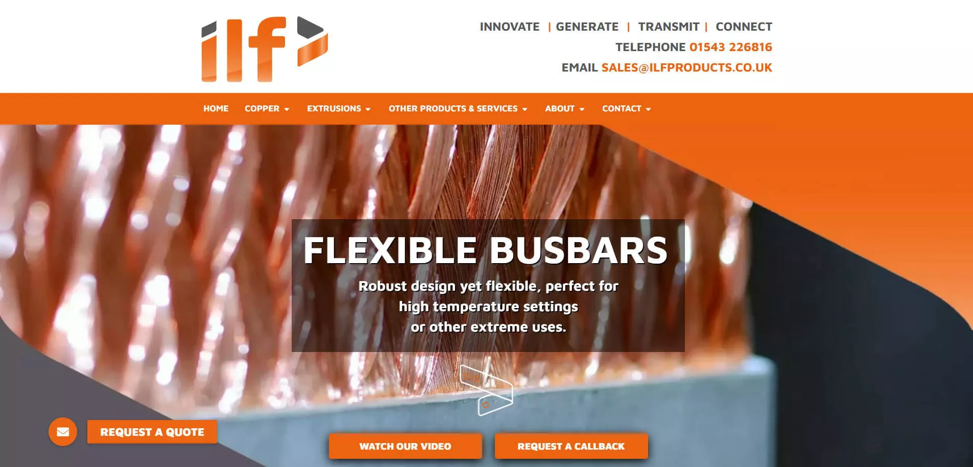 ILF Products Flexible Copper Busbar Manufacturer UK